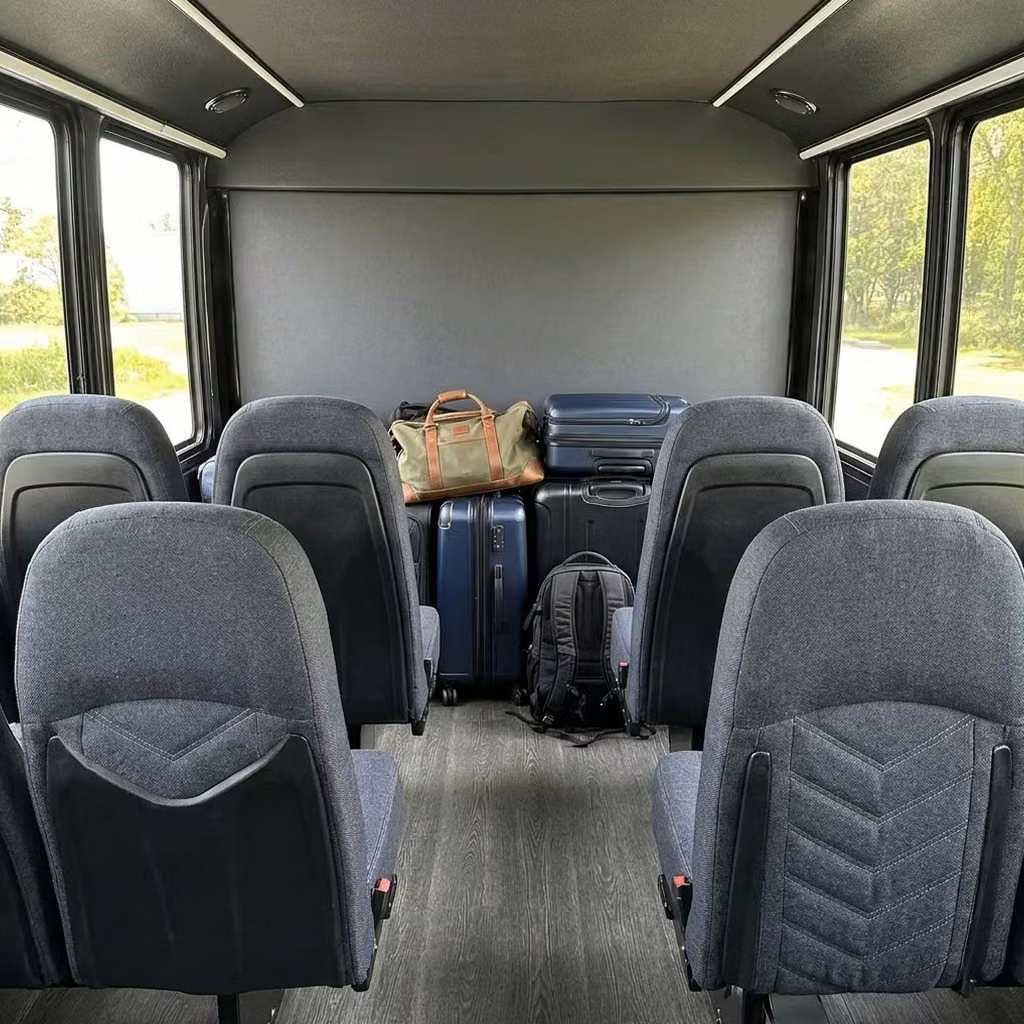 davenport 25 passenger minibus luggage area