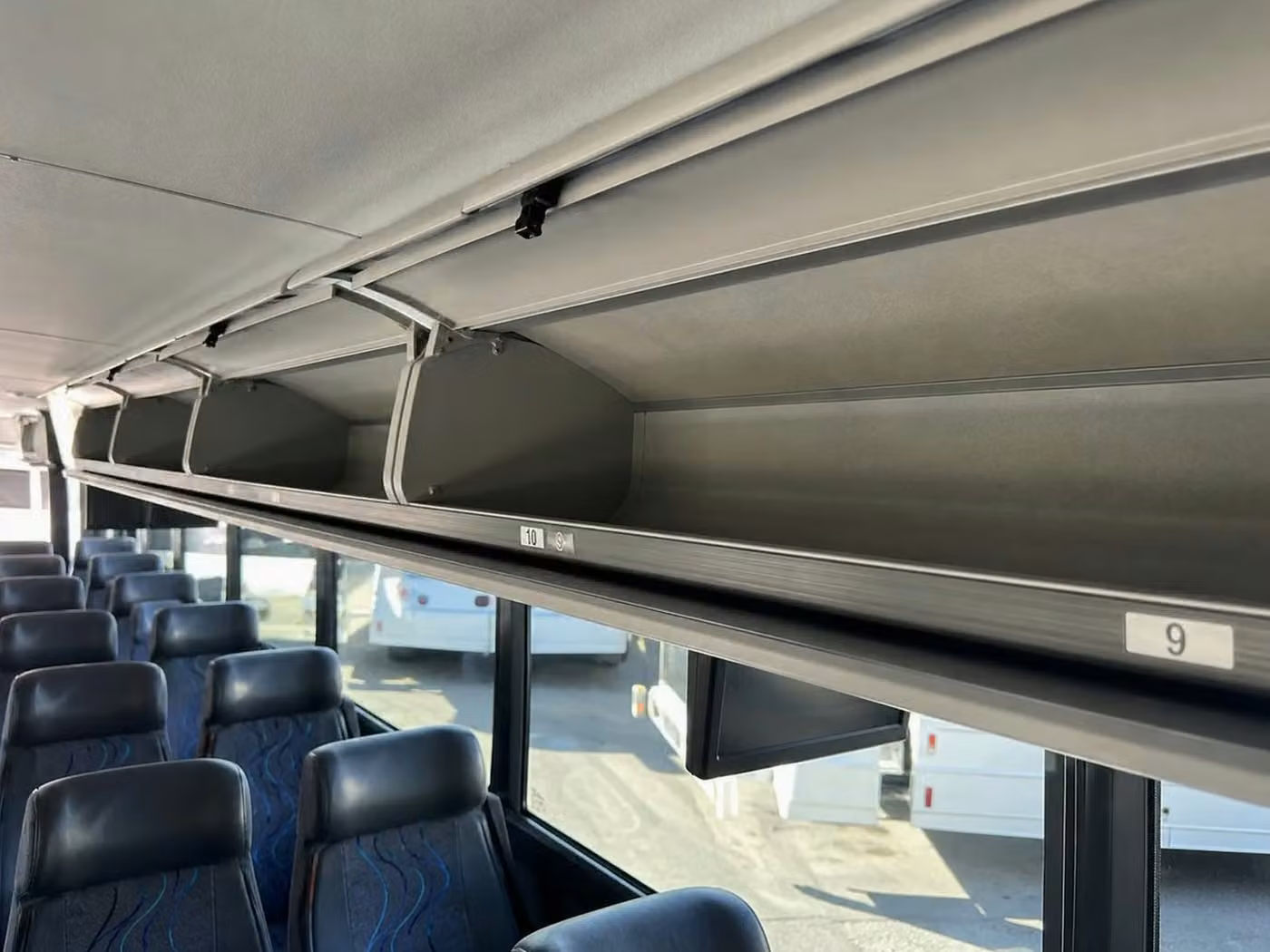 davenport 35 passenger minibus overhead storage