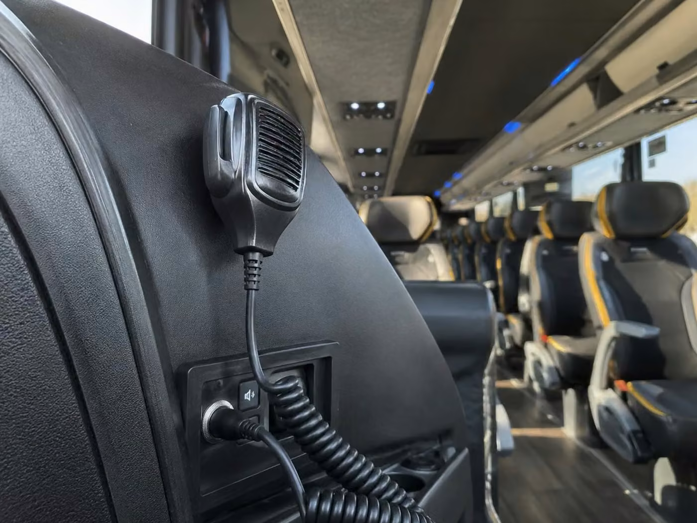 davenport charter bus pa system