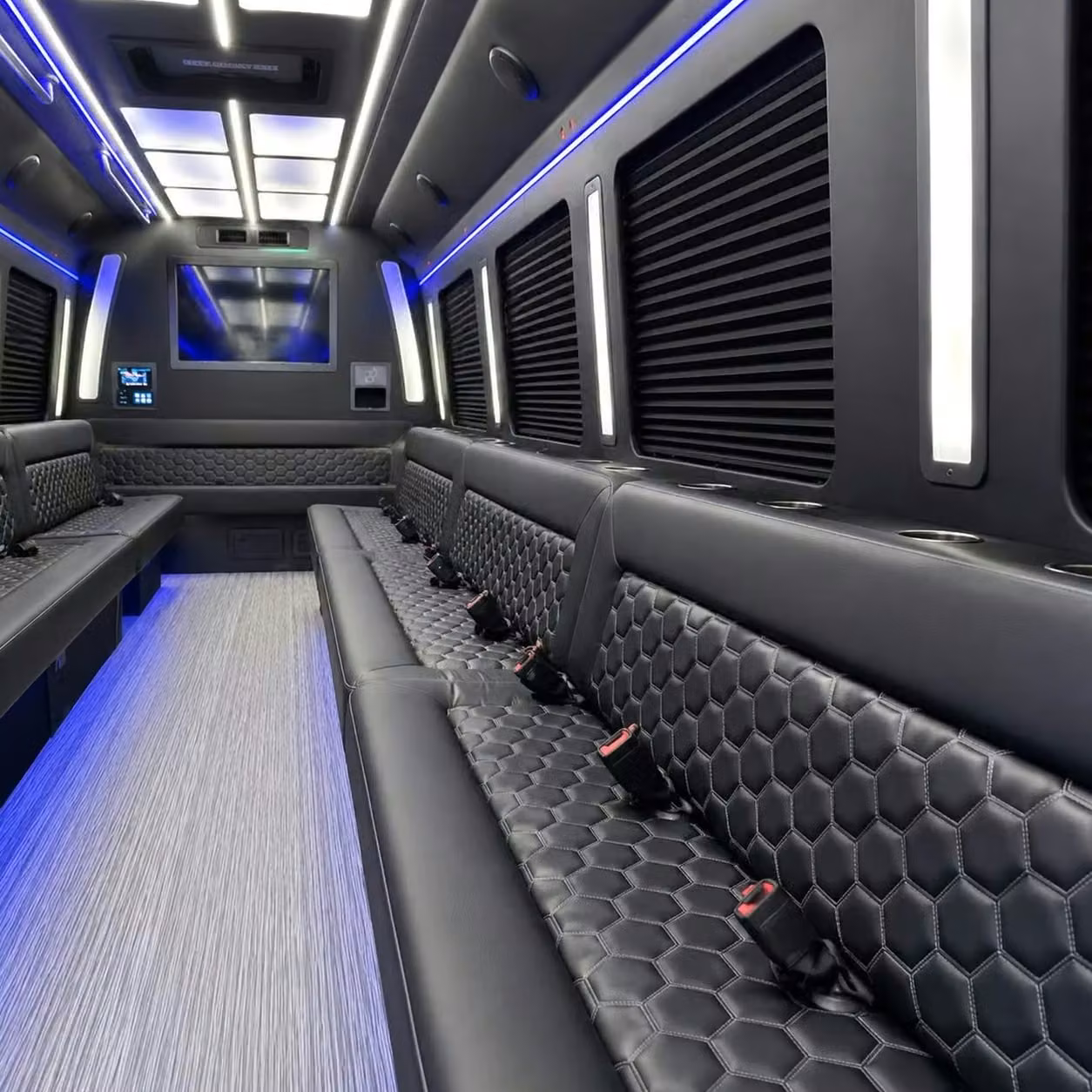 davenport party bus party lighting