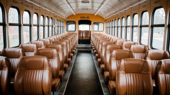 school bus rental interior moline